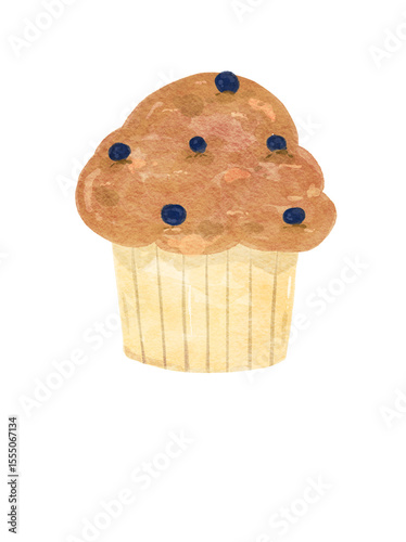 Muffin watercolor illustration