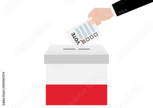 Election in Poland. Election Concept. Vector Illustration.