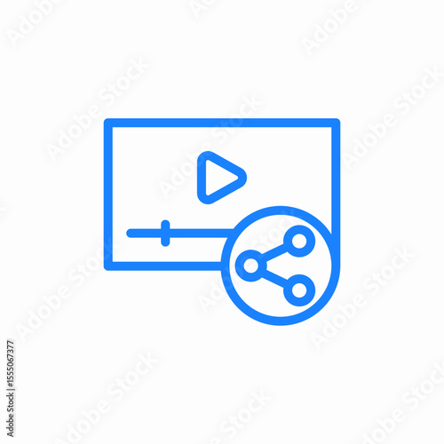 video share icon icon sign vector