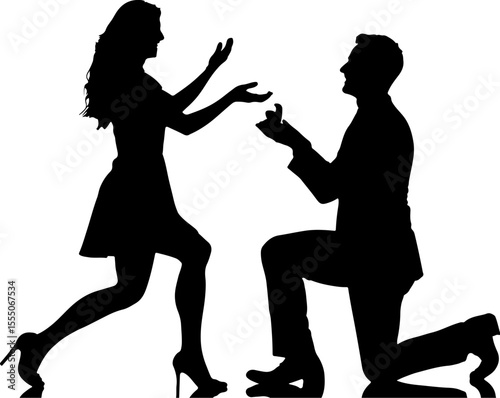 silhouette of a couple