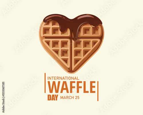 vector graphic of international waffle day good for international waffle day celebration. flat design. flyer design. flat illustration.
