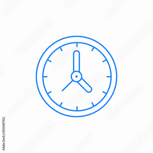 wall clock icon sign vector