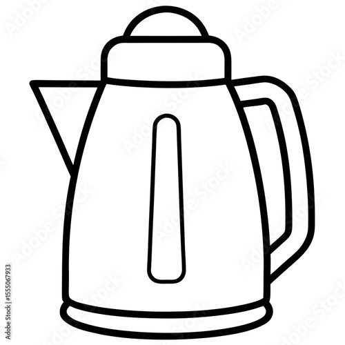 Minimalist Electric Kettle Line Art