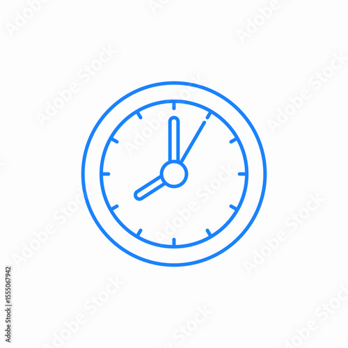 wall clock time icon sign vector