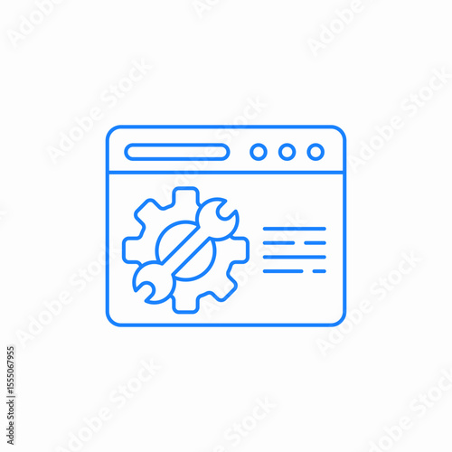 web page settings icon sign vector