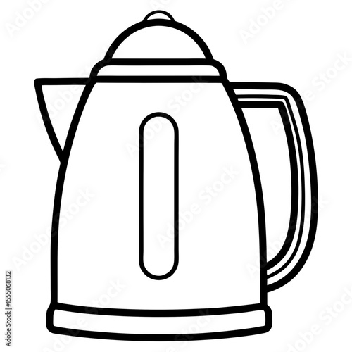 Minimalist Electric Kettle Line Art