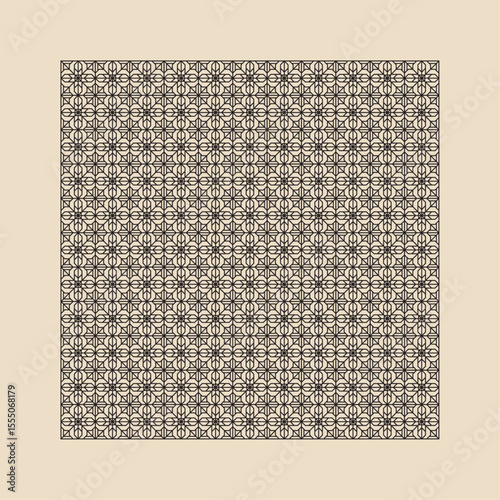  laser cut templates with geometric pattern. For metal cutting, wood carving, panel decor, paper art, stencil or die for fretwork, card background design. Vctor illustration	