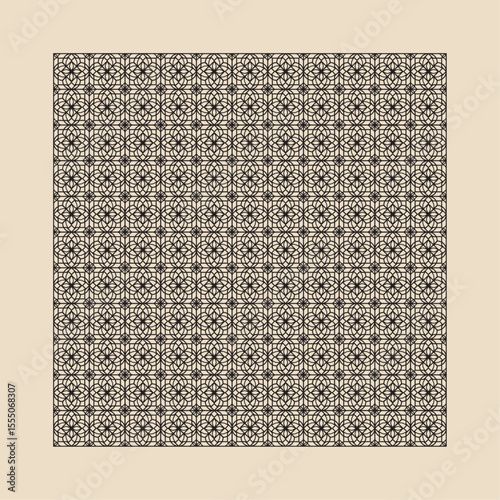  laser cut templates with geometric pattern. For metal cutting, wood carving, panel decor, paper art, stencil or die for fretwork, card background design. Vctor illustration	