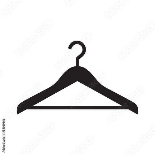 Clothes Hanger Icon Vector, Coat Hanger Outline, Clothes Hanger Line Art