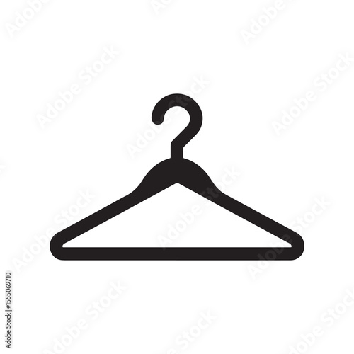 Clothes Hanger Icon Vector, Coat Hanger Outline, Clothes Hanger Line Art