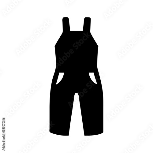 Work overalls black silhouette icon

