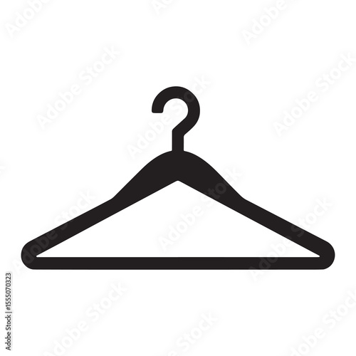 Clothes Hanger Icon Vector, Coat Hanger Outline, Clothes Hanger Line Art