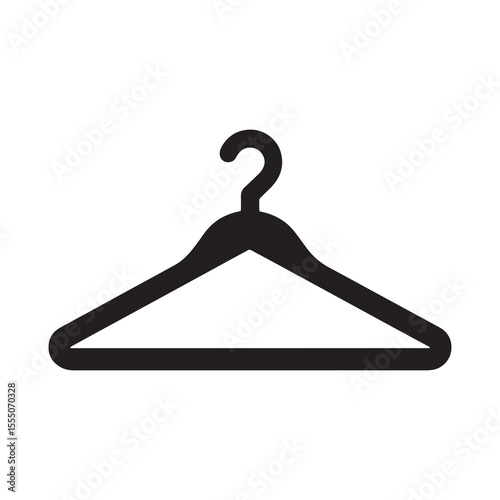 Clothes Hanger Icon Vector, Coat Hanger Outline, Clothes Hanger Line Art