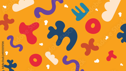 Orange abstract shape background