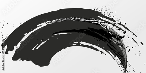 Black Brush strokes isolated on white background. Brush strokes grunge background. Vector brush stroke texture. Black ink, paint splatter. eps10
