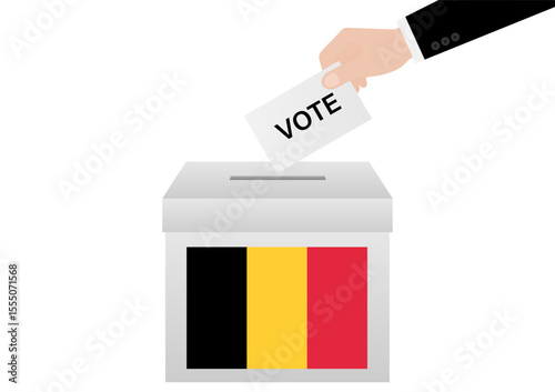 Election in Belgium. Election Concept. Vector Illustration.
