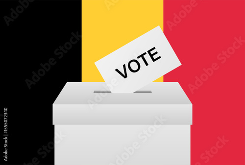 Election in Belgium. Election Concept. Vector Illustration.