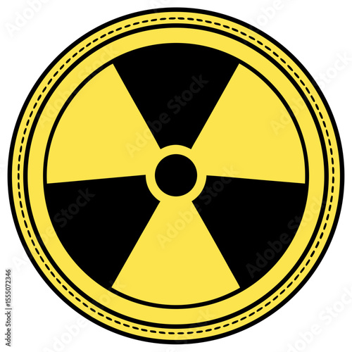 radiation sign on a white background