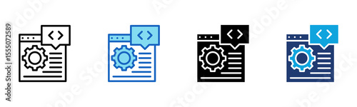 Command Line icon Multi Style Vector Illustration