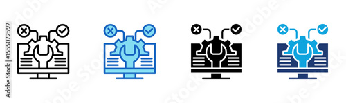 Web Integration icon Multi Style Vector Illustration