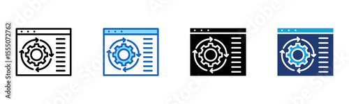 System Update icon Multi Style Vector Illustration