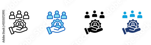 Client Onboarding icon Multi Style Vector Illustration