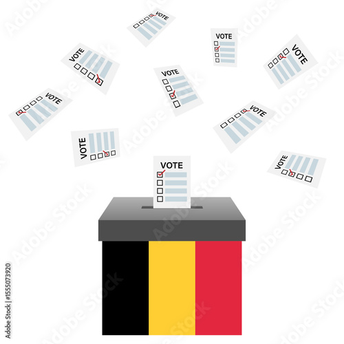 Election in Belgium. Election Concept. Vector Illustration.