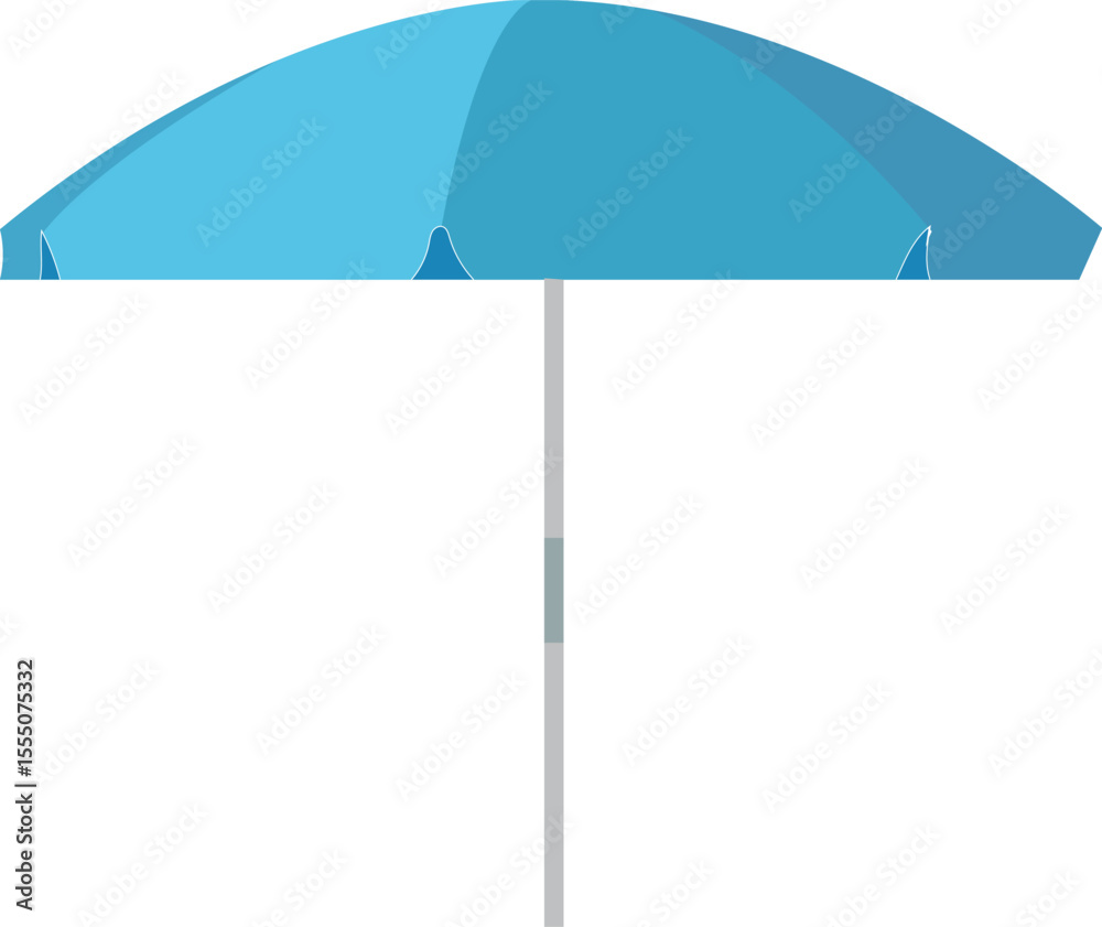 Obraz premium Colorful beach Umbrella flat vector illustration.