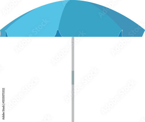 Colorful beach Umbrella flat vector illustration. 