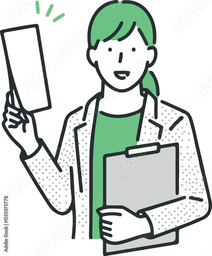 Woman insisting on documents