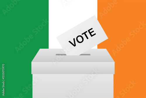 Election in Ireland. Election Concept. Vector Illustration.