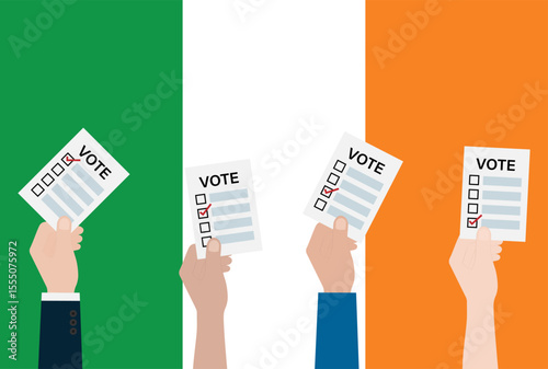 Election in Ireland. Election Concept. Vector Illustration.