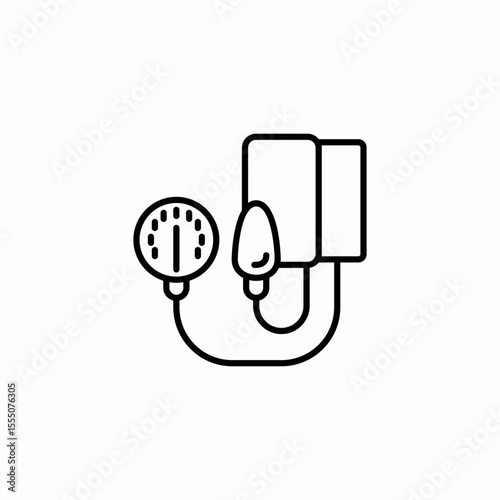 blood pressure monitor icon sign vector