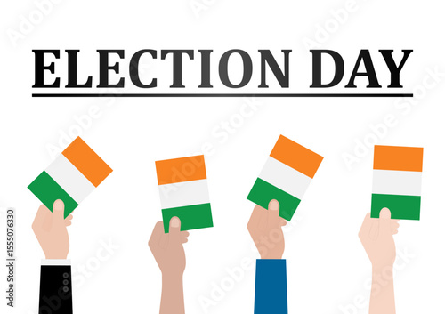 Election in Ireland. Election Concept. Vector Illustration.