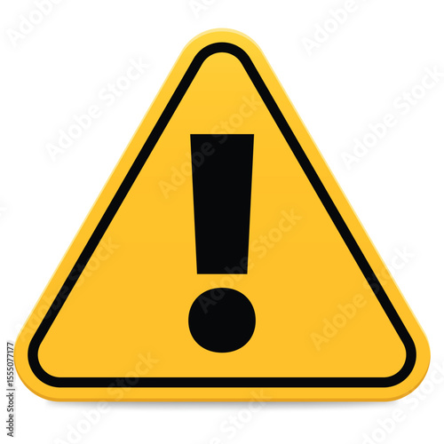 warning yellow sign vector isloated on a white background