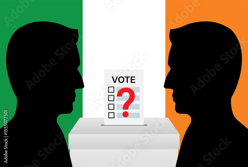 Election in Ireland. Election Concept. Vector Illustration.