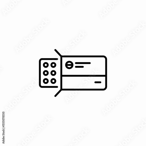 medicine blister pack icon sign vector