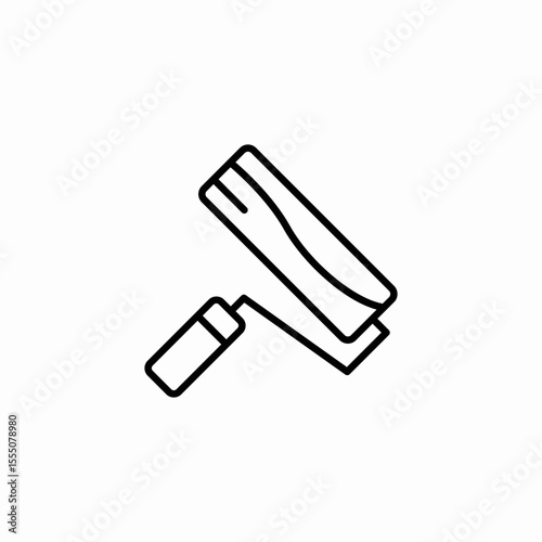 paint roller tool icon sign vector