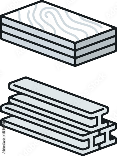 Wood and And the liver illustration