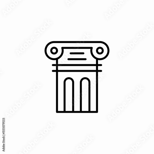 roman column icon sign vector