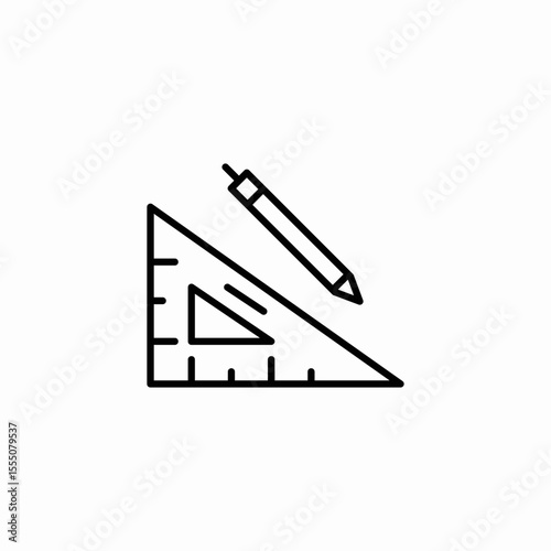 ruler and pencil icon sign vector