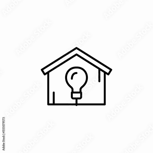 smart home lighting icon sign vector