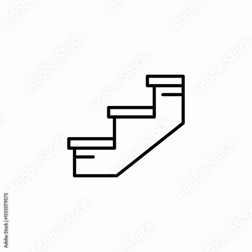 simple stairs icon sign vector