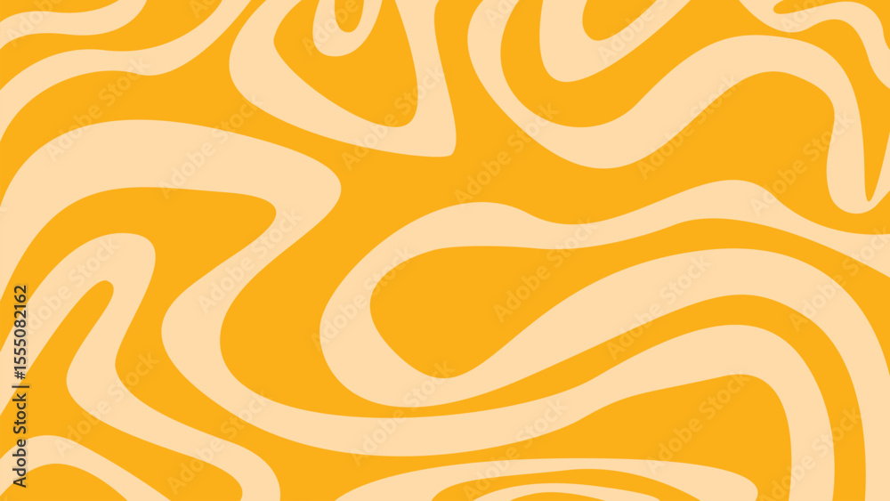Fototapeta premium Beige orange abstract squiggle background