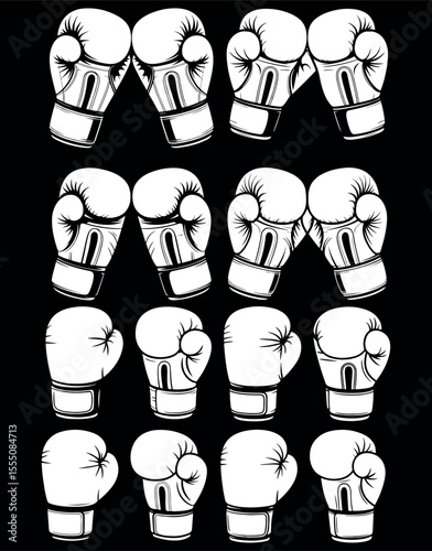 Punching gloves sports gear vector illustration