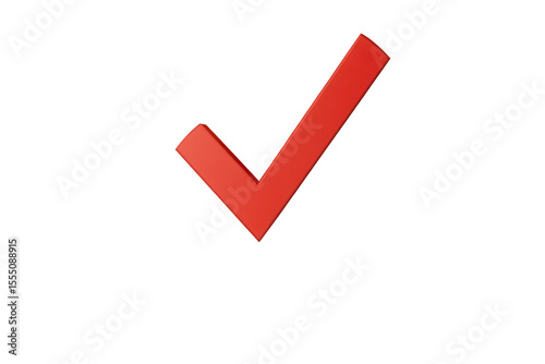 Free Download Bright red check mark icon indicating approval, completion, or positivity on a transparent background suitable for various applications in design and digital projects - GFXLoad
