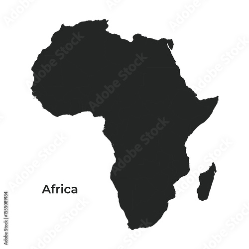 Vector Illustration  Map of the African Continent