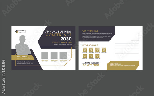 modern professional corporate business postcard design. Business conference post card template design Bundle