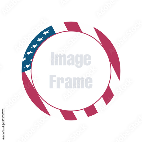 United State flag Image frame, vector