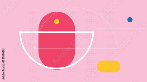 Pink Minimal Graphic Elements Background